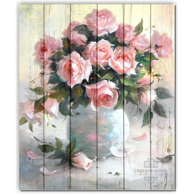 Картины Цветы - 1 Букет роз, Цветы, Creative Wood